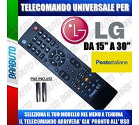 TELECOMANDO UNIVERSALE LG 15-30" CLICCA SUL TUO MODELLO, LO RICEVERAI GIA PRONTO