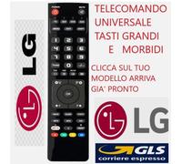 TELECOMANDO UNIVERSALE LG;CLICCA SUL TUO MODELLO LO RICEVI GIA' PRONTO ALL'USO