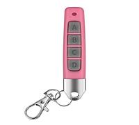 Telecomando universale per la casa intelligente, 4 pulsanti, clonazione, telecomando wireless, 433 MHz, per auto, garage, porta, cancello, lucernario (rosa-grigio)