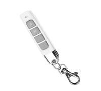 Telecomando universale per la casa intelligente, 4 pulsanti, clonazione wireless, 433 MHz, per auto, garage, porta, cancello, lucernario (bianco-grigio)