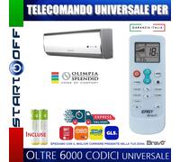 TELECOMANDO UNIVERSALE PER OLIMPIA SPLENDID CONDIZIONATORE CLIMATIZZATORE D'ARIA