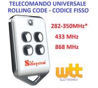 TELECOMANDO UNIVERSALE ROLLING E CODE CODICE FISSO 433MHz 868MHz 282-350MHz