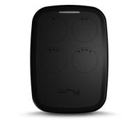 Telecomando universale WHY EVO NOA a 4 pulsanti - Programmabile con codice fisso o codice rotante - Frequenze 433 o 868 mhz - Per cancelli e porte da garage (Nero Liquirizia)