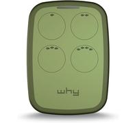 Telecomando universale WHY EVO NOA a 4 pulsanti - Programmabile con codice fisso o codice rotante - Frequenze 433 o 868 MHz - Per cancelli e porte da garage (Verde Oliva)