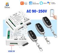 Telecomando Universale Wireless WIFI Tuya 433mhz, Interruttore AC110V 220V, Ricevitore a Relè a 2 Canali per Porte di Garage, Cancelli, Serrature e Luci