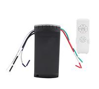 Telecomando Ventilatore Soffitto 3 in 1 Wireless con Timer Velocità Regolabile 9 Tasti Controllo Attraverso Muri Kit Ricevitore 85-265V LED 300W Fan 200W per Hunter Harbor Breeze Hampton Bay