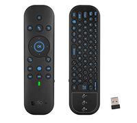 Telecomando vocale Bluetooth con tastiera, Air Mouse, retroilluminato, ricaricabile, 2.4G WiFi/BT5.0 Dual Mode, IR Learning - Compatibile con Nvidia Shield, PC, proiettore, Android TV Box, HTPC (G60S