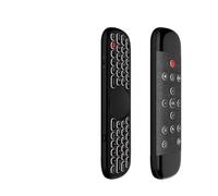 Telecomando Vocale Tastiera Wireless 2.4G Air Mouse IR Learning Micro Giroscopio Retroilluminato For Android TV Box(BLACK)