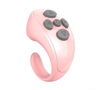 Telecomando wireless con punta delle dita, pulsante di scatto ricaricabile BT5.3 per telefoni e tablet, fotocamera e app compatta, 48 ore di utilizzo, nero, bianco, rosa (rosa)