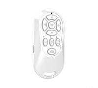 Telecomando wireless per fotocamera con zoom e messa a fuoco, interruttore anteriore/posteriore per vlogging, raggio di 15 m per smartphone video e foto, nero (bianco)