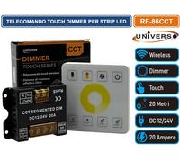 TELECOMANDO WIRELESS TOUCH DIMMER CAMBIO COLORE LUMINOSITA' PER STRIP LED 12-24v