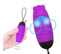 Telecomando Wireless Uovo Vibrante 10 Metri Di Massaggio USB Forte 9 Frequenza Vibrazione Massaggio Bastone Sesso Preliminari Puntelli Prodotti Adulti Silicone Medico, Confezione Privata.,Purple