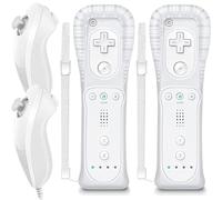 Telecomando Wireless Wii Controller Remote Plus Con Nunchuck e Cinturino in Silicone per Wii/Wii U (Senza Motion Plus)