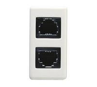 Gewiss connettore telefonico rj11 doppio gw20252 system bianca