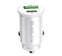 Telefon-Ladegerät-Autostecker, Auto-Ladegerät-Adapterstecker - A+C PD-Schnellladeadapter - 3,1 A USB-Auto-Schnellladestecker-Adapter für Das Fahren im Freien Adapter-Stecke Autoleggiato