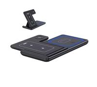 Telefon Uhr Ladestation - Klappbarer Schnelllader | Klappbare Ladestation Mit Schnellladefunktion Stehhilfe Dockstation Für Familie Kopfhörer Reise Mehrere Geräte