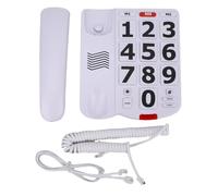 Telefoni con Pulsanti Grandi Quadrante con un Tono Singolo Tono di Campanello e Volume Auricolare Regolabili Telefono con Cavo con Tasti Grandi e Memoria Fotografica Telefono