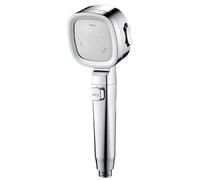 Telefoni Doccino in Acciaio Inox, Soffione Doccia Ad Alta Pressione Risparmio Idrico 3 Modalità Soffioni Spruzzatore For Massaggio Arresto Regolabile Solo Tasto Accessori Il Bagno(Silver)