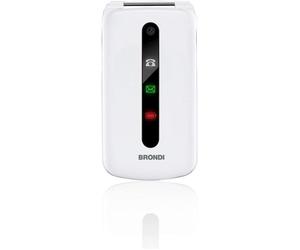 Telefonino Brondi President BIANCO Flip Attivo + Auricolari con microfono