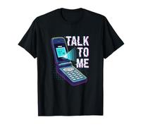 Telefono a conchiglia retrò Y2K Pixel Art Vintage Tech Nostalgia degli anni 2000. Maglietta