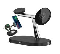 Telefono a cordone - Stazione di ricarica 5.91x3.54in per telefoni, orologi con supporto magnetico, stand desktop multifunzionale per caricabatterie veloci, alluminio, casa, utilizzo 'ufficio,