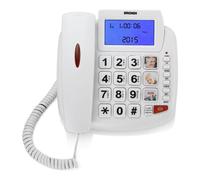 TELEFONO A FILO TASTI GRANDI BRAVO 90 Lcd Bianco BRONDI