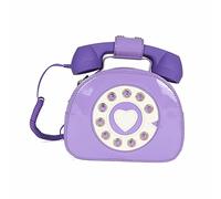 Telefono a forma di borsa a tracolla borsa a tracolla borse da donna borsa con manico superiore per telefono borse per ragazze scienza messenger bag, Viola, Taglia unica