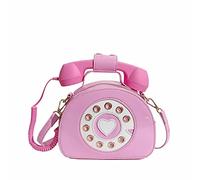 Telefono a forma di borsa a tracolla borse a tracolla borse da donna con manico superiore per telefono borse per ragazze casual leggero borsa di tela, rosa, Etichettalia unica