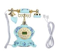 Telefono a tastiera vecchio stile con quadrante vintage e schermo LCD, look elegante per l'arredamento di casa, struttura in ceramica, design