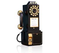 Telefono antico - telefono fisso rotante modello vintage classico telefono puntelli retrò da parete artigianato ornamenti bar bar decorazione cabina finestra