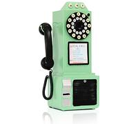 Telefono antico - telefono fisso rotante modello vintage classico telefono puntelli retrò da parete artigianato ornamenti bar bar decorazione cabina finestra