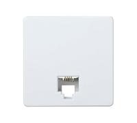 Telefono bianco neve, elegante e di facile installazione, perfetto per le comunicazioni in casa e ufficio. Ideale per un design moderno e funzionale.
