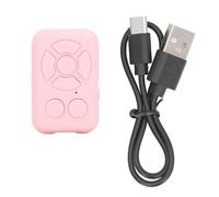 Telefono Bluetooth Remote Control Controller multimediale wireless ricaricabile 7 tasti per foto video romanzi ABS polimero litio batteria integrata in 150 mAh (Roseo)