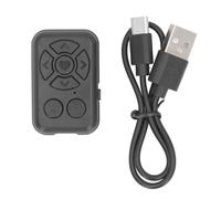 Telefono Bluetooth Remote Control Controller multimediale wireless ricaricabile 7 tasti per foto video romanzi ABS polimero litio batteria integrata in 150 mAh (Nero)
