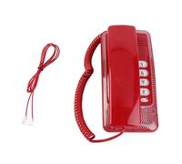 Telefono cablato cablato , telefono fisso senza display, telefono a muro con flash/funzione segreta/ultima richiamata(rosso)