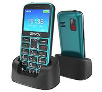 Telefono Cellulare per Anziani con Tasti Grandi, Funzione SOS | 2.4" Grande Schermo | Supporto SIM Doppio | Chiamata Rapida | Radio ad Alto volume | Batteria di grande | Base di Ricarica | Verde