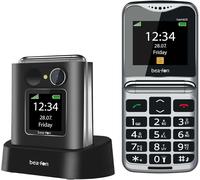 Telefono Cellulare Senior Ultra Compatto Tasto SOS Bluetooth HAC Tasti Parlanti