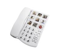 Telefono con Chiamata Rapida Tramite Video, Comodo per Anziani, con Tasti Grandi per La Perdita di Memoria e Telefono con Cavo Video per Anziani