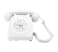 Telefono con Registrazione di Messaggi Audio, Comodo Utilizzo del Messaggio Audio Libro degli Ospiti Look Versatile Ed Elegante per le Feste (WHITE)
