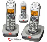 Telefono Cordless AMPLICOMMS POWERTEL 700 Trio RUBRICA VOLUME AMPLIFICATO 30/80D