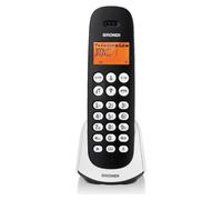 TELEFONO CORDLESS BRONDI ADARA BIANCO NERO RETROILLUMINATO CON SVEGLIA VIVAVOCE