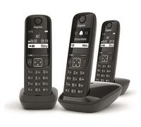 TELEFONO CORDLESS GIGASET AS690 Trio , DECT, LCD retroilluminato, vivavoce