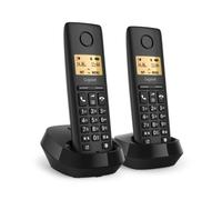 Telefono cordless Gigaset Basic 100 DUO Nero schermo 1,5'' vivavoce blocco chiamate