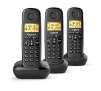 Telefono cordless Gigaset Basic 100 Trio DECT 3 auricolari schermo LCD 1,5" vivavoce blocco chiamate