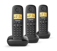 Trio Telefoni Cordless Gigaset BASIC 100 TRIO Display 1.5' Rubrica 50 DECT Nero