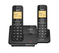 GIGASET ESSENTIAL 300 DUO Telefono cordless DECT con due ricevitori, display retroilluminato da 1,8", funzione vivavoce, blocco delle chiamate,