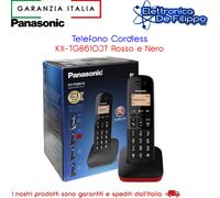 Panasonic KX-TGB610JTR telefono Telefono analogico-DECT Nero, Rosso Identificato