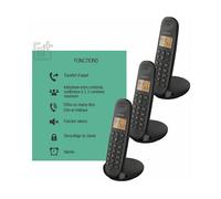 Logicom ILOA 350 Telefono Fisso Wireless Senza Risponditore - Trio - Telefoni analogici e DECT - Nero