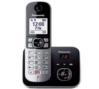 Panasonic KX-TG686 Telefono Fisso Senza Fili Digitale (Blocco Chiamate Automatiche, Segreteria Automatica, Vivavoce Modalità Non Disturbare, Diverse Suonerie, Agenda, Baby Monitor) Nero