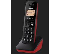 Panasonic KX-TGB610JTR telefono Telefono analogico-DECT Nero, Rosso Identificato